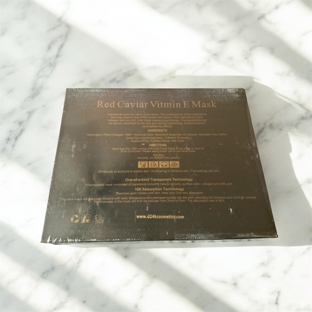 NIB-Red Caviar Vitamin E Gel Mask-D24K Cosmetics - Picture 4 of 6